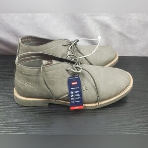 Levi’s Faux Leather Boots Sonoma Wax Three Eye  Mens Sz 9.5 Chukka Gray